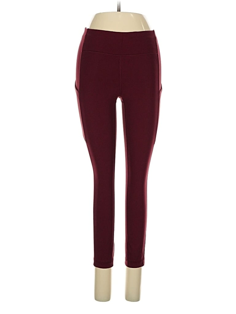 Pre-owned Lululemon Athletica Active Pants In Burgundy
