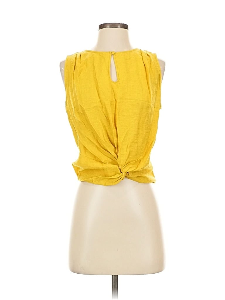 Pre-owned Joie Sleeveless Blouse In Yellow