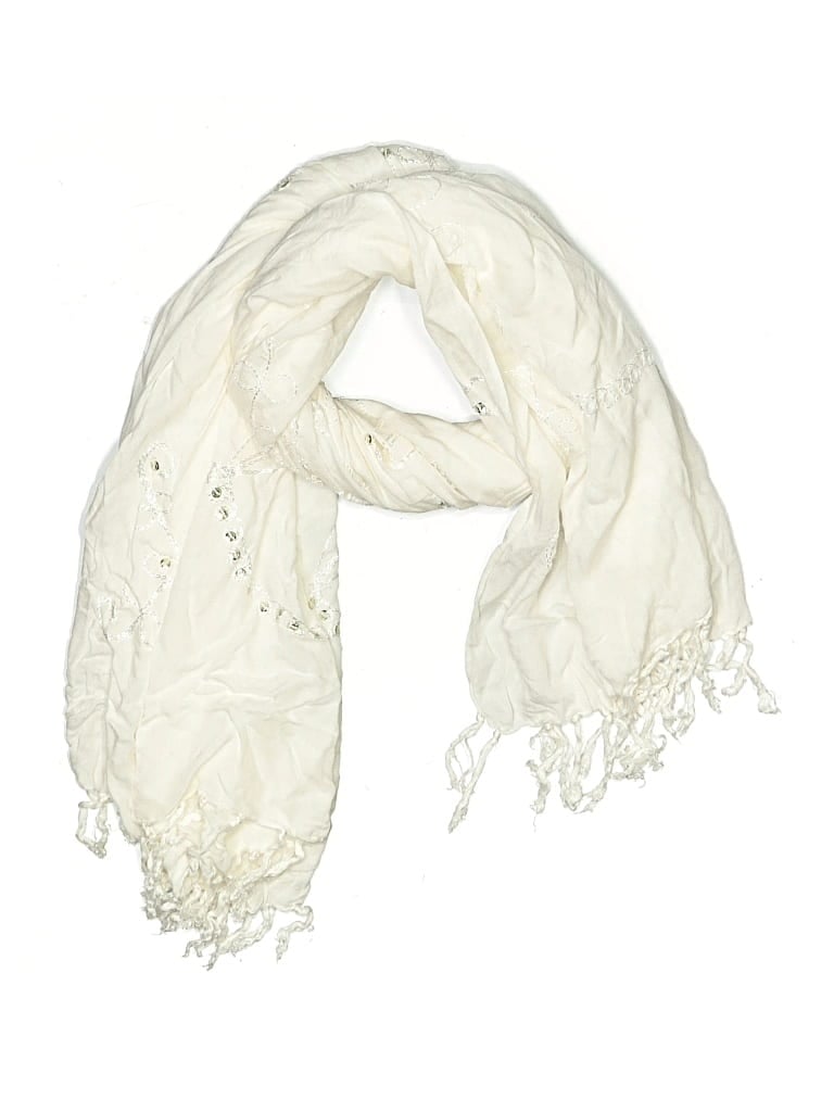 Pre-owned Assorted Brands Scarf In White
