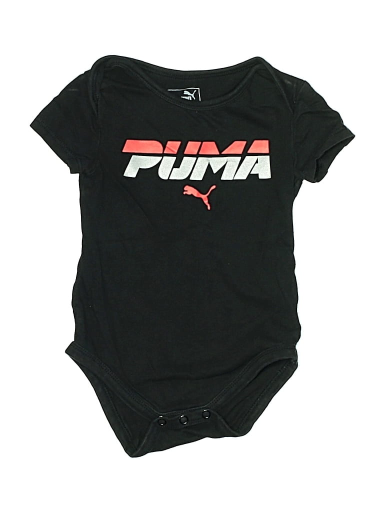 Click to view more detailed imagery on our partner's website Pre-owned Puma Babies' Short Sleeve Onesie In Black