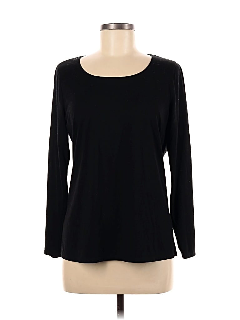 Pre-owned Coldwater Creek Long Sleeve T-shirt In Black