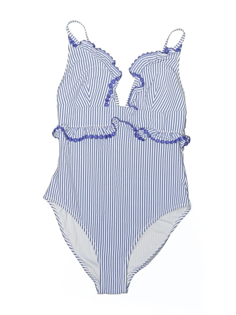 Pre-owned Assorted Brands One Piece Swimsuit In Blue