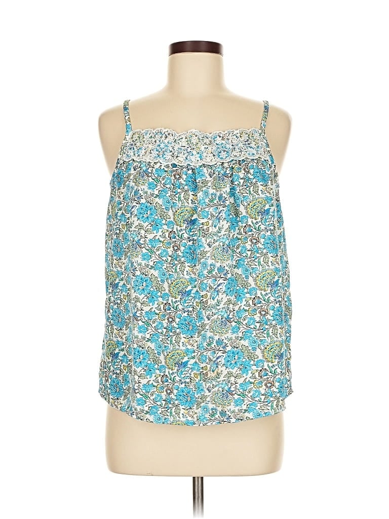 Pre-owned Ann Taylor Loft Outlet Sleeveless Blouse In Blue