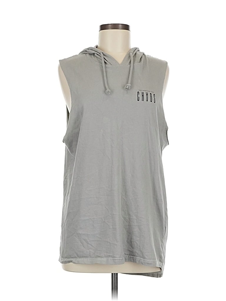Pre-owned Assorted Brands Sleeveless T-shirt In Gray