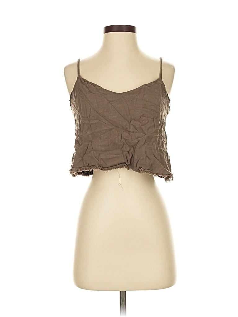 Pre-owned Z Supply Tank Top Brown Strapless Neckline Tops