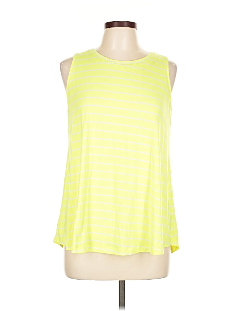 APT. 9 Pre-owned Sleeveless Top Yellow Boatneck Tops