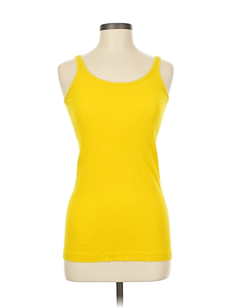 Pre-owned Vince Tank Top Yellow Strapless Neckline Tops