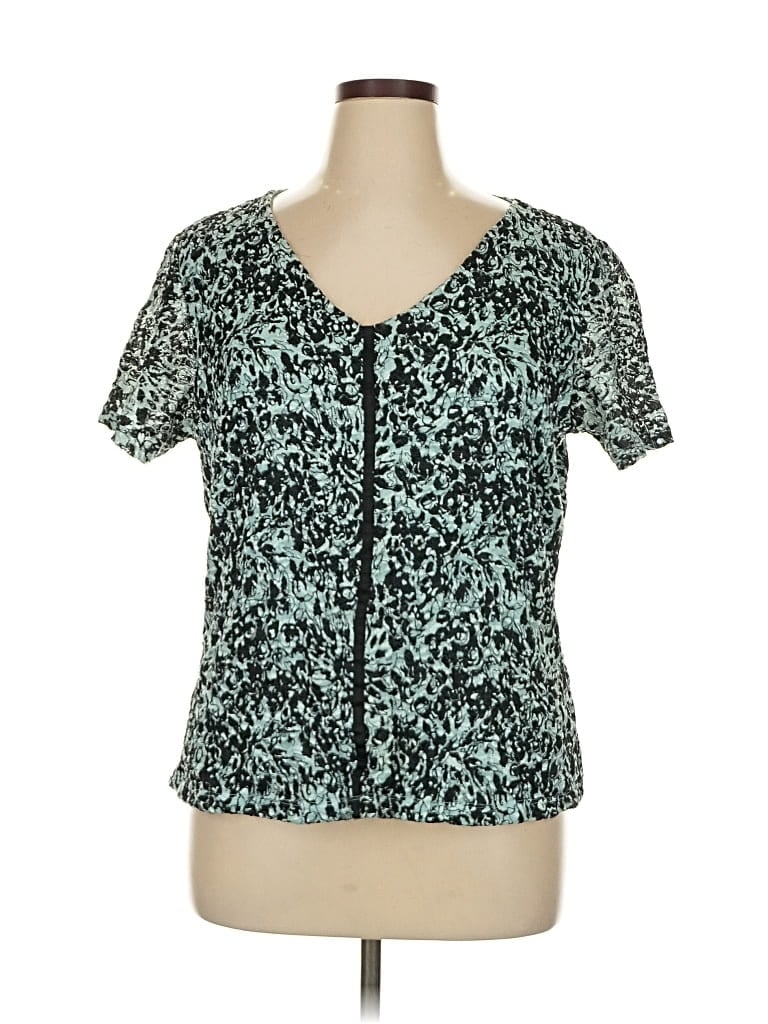 Click to view more detailed imagery on our partner's website Pre-owned Style & Co Short Sleeve Henley Shirt In Blue