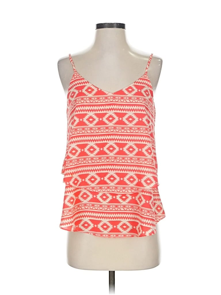 Click to view more detailed imagery on our partner's website Pre-owned Annabelle Sleeveless Top Orange Halter Neckline Tops