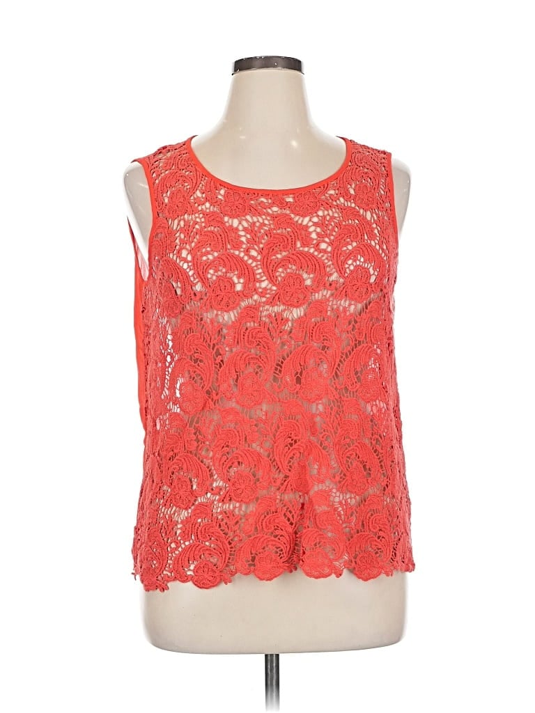 Pre-owned Cynthia Rowley Tjx Sleeveless Blouse In Orange