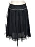 Express 100% Nylon Solid Black Casual Skirt Size 12 - photo 2