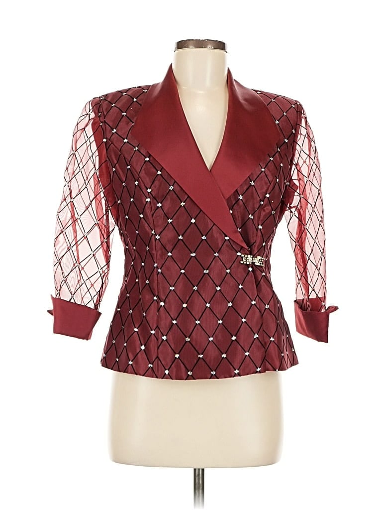 R & M RICHARDS Pre-owned Blazer Jacket In Burgundy