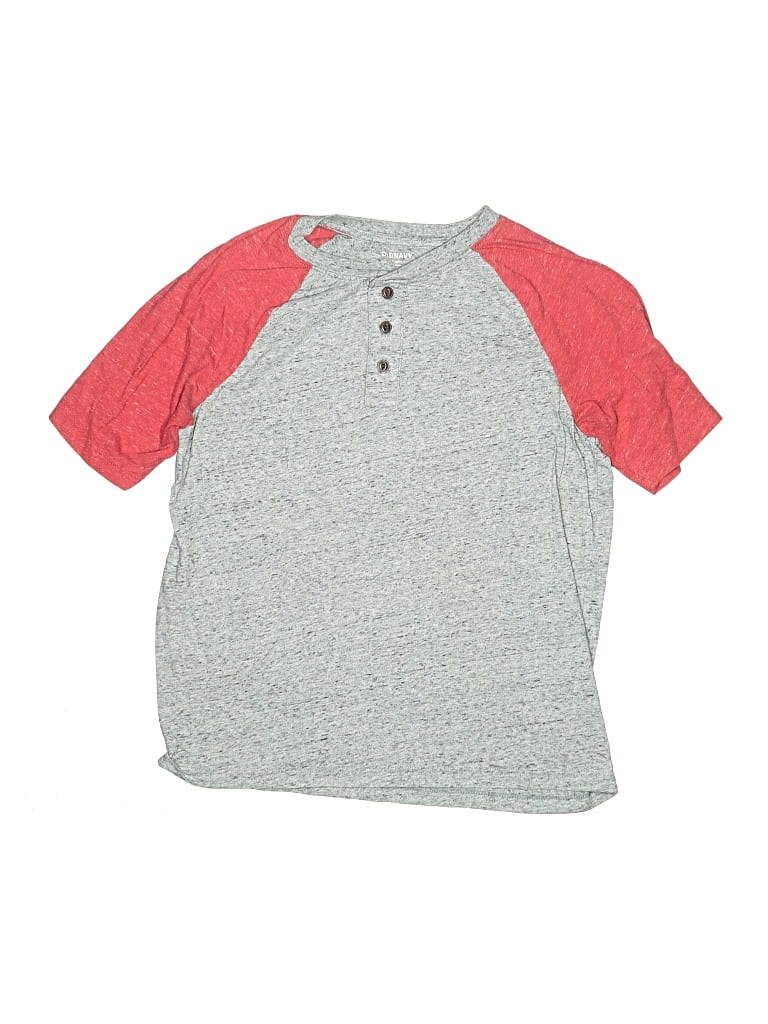 Pre-owned Old Navy Kids' Short Sleeve Henley Shirt In Red
