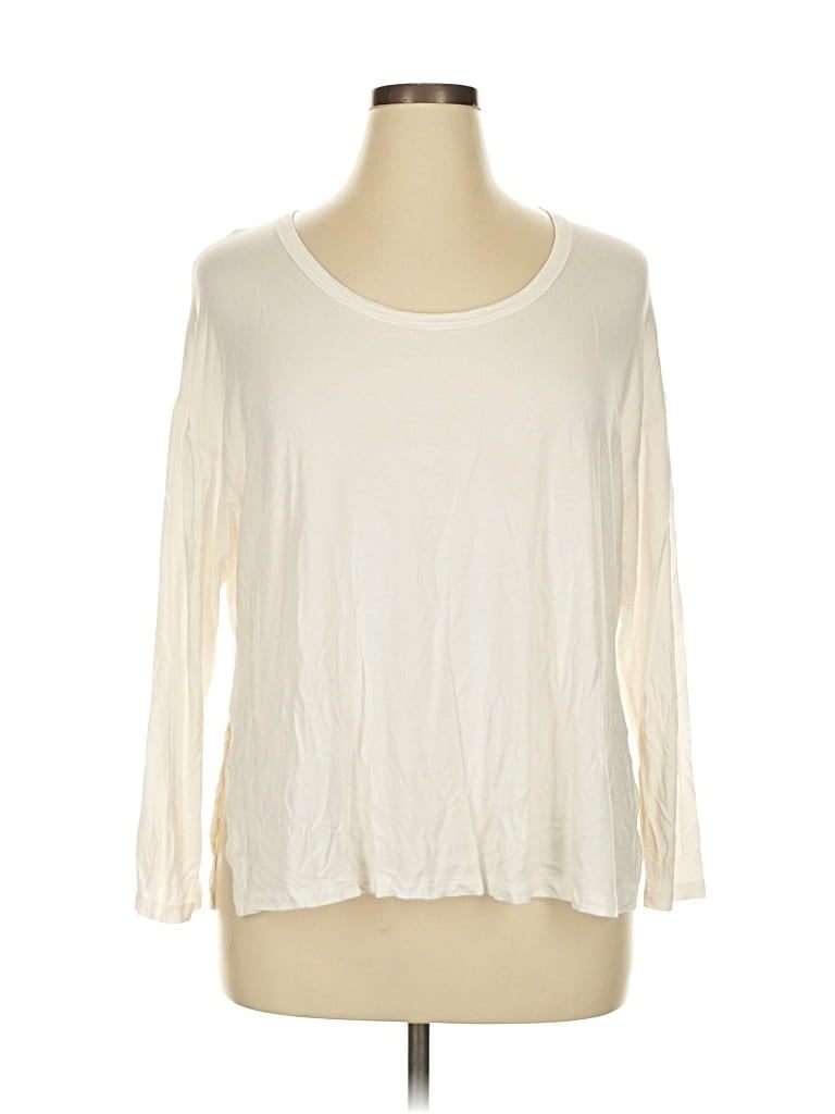 Pre-owned All In Motion 3/4 Sleeve T-shirt In White