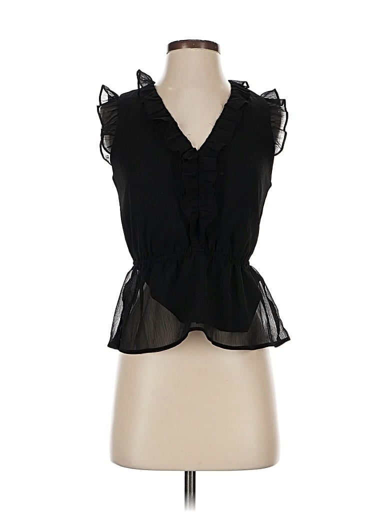 Pre-owned Banana Republic Factory Store Sleeveless Blouse In Black