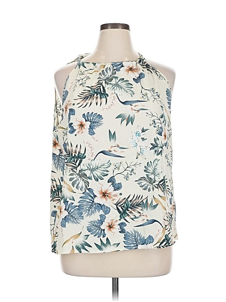 Pre-owned Shein Curve Sleeveless Blouse In White