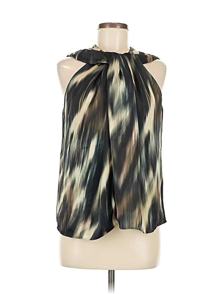 Pre-owned H&m Sleeveless Blouse In Black