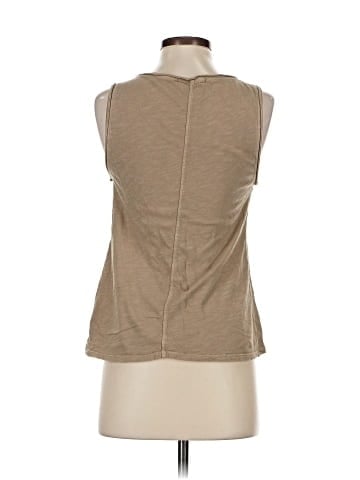 Self Contrast Sleeveless T-Shirt (view 2)