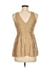 Dorothy Perkins Gold Sleeveless Blouse Size UK 10 / US 6 - photo 2