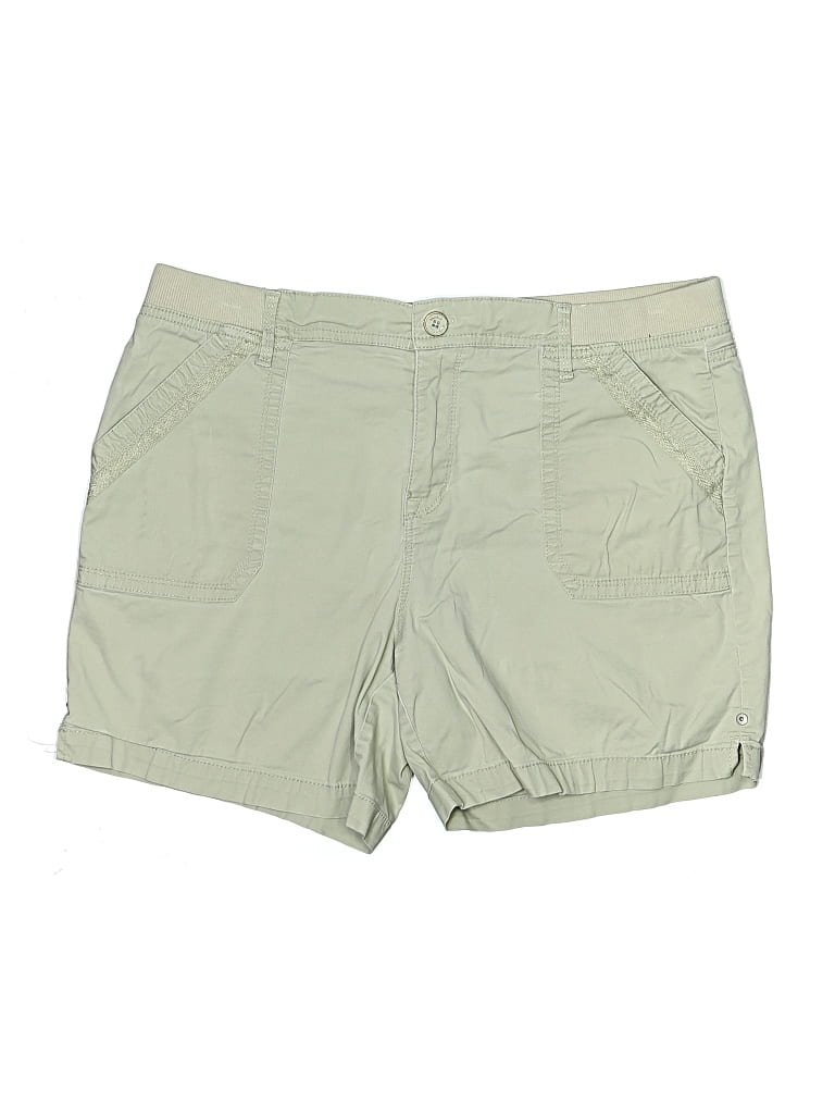 Pre-owned Gloria Vanderbilt Khaki Shorts In Green
