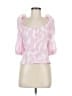 Buddy Love 100% Polyester Pink 3/4 Sleeve Blouse Size S - photo 1