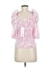 Buddy Love 100% Polyester Pink 3/4 Sleeve Blouse Size S - photo 2
