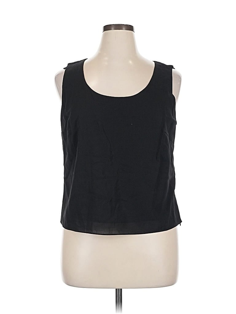 Pre-owned Akris Sleeveless Top Black Scoop Neck Tops