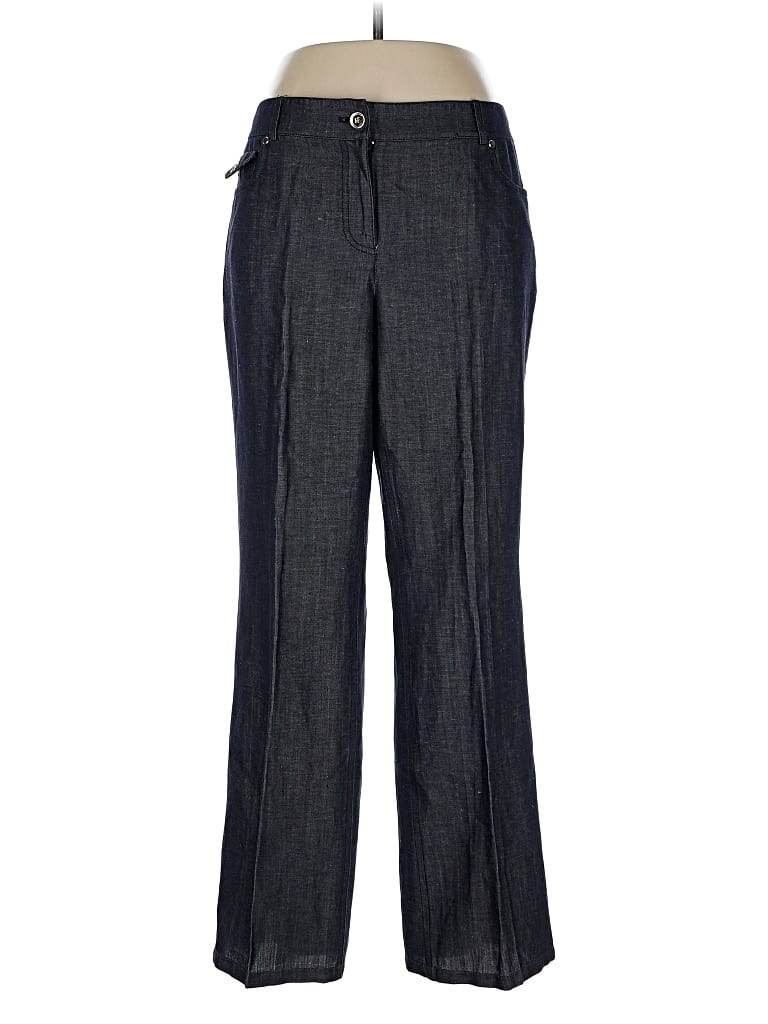 Pre-owned Per Se By Carlisle Wool Pants In Black