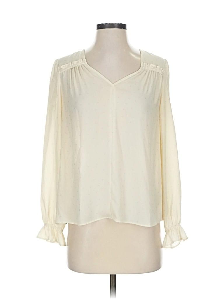 CURRENT AIR Pre-owned Long Sleeve Blouse In White