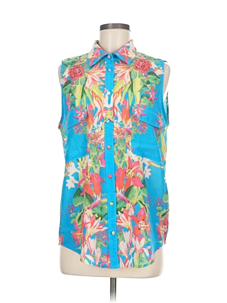 Pre-owned Lovers & Friends Sleeveless Blouse In Blue