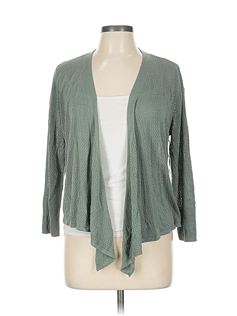 Pre-owned Simply Vera Vera Wang Cardigan Sweater In Green