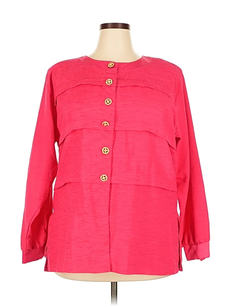 Pre-owned Assorted Brands 3/4 Sleeve Blouse In Pink