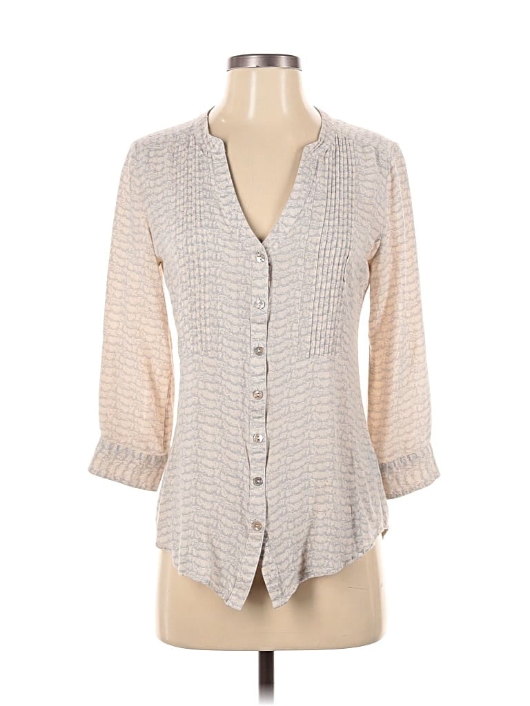 Pre-owned Dear John 3/4 Sleeve Blouse In Gray