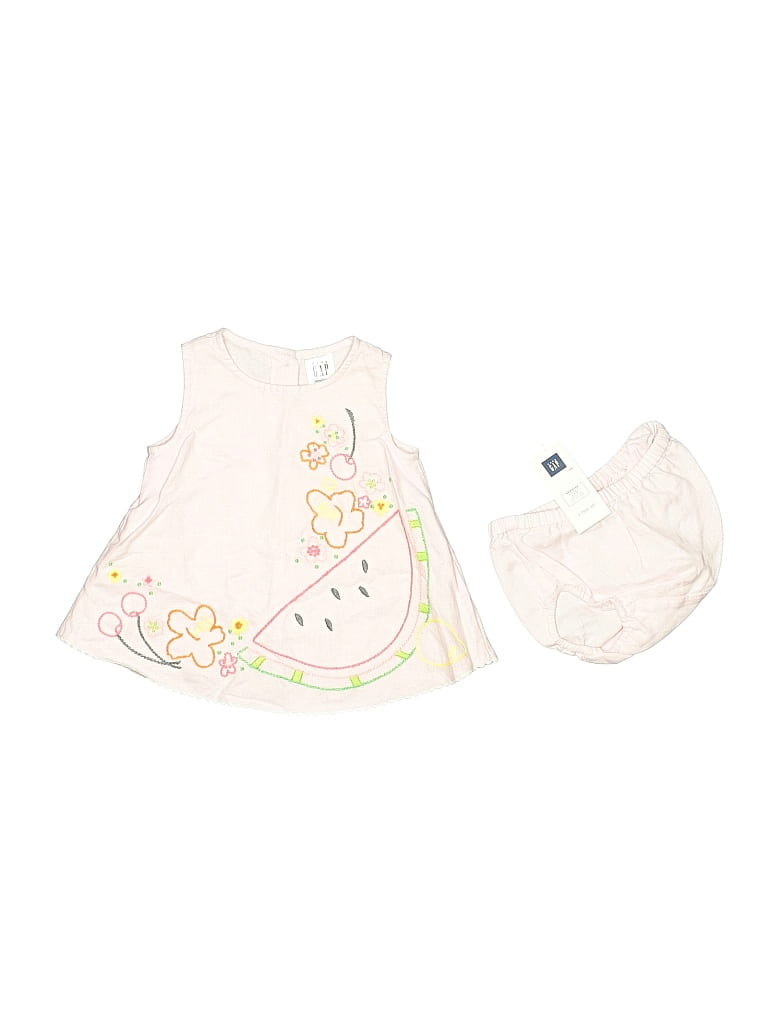 Pre-owned Baby Gap Babies' Short Sleeve Outfit In White