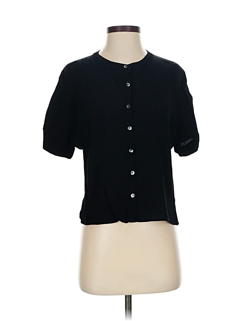 Click to view more detailed imagery on our partner's website Pre-owned Madewell Short Sleeve Blouse In Black