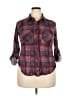 Eye Candy Plaid Red 3/4 Sleeve Blouse Size 2X - photo 1