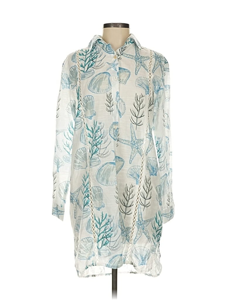 BLUE ISLAND Pre-owned Long Sleeve Blouse In Blue