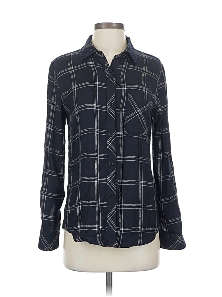 Pre-owned Rails Long Sleeve Button Down Shirt In Blue