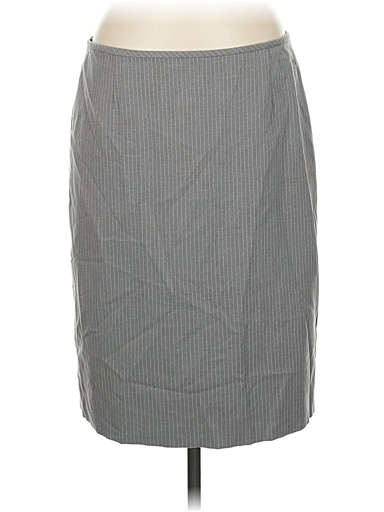 Pre-owned Tahari By Asl Casual Skirt In Gray