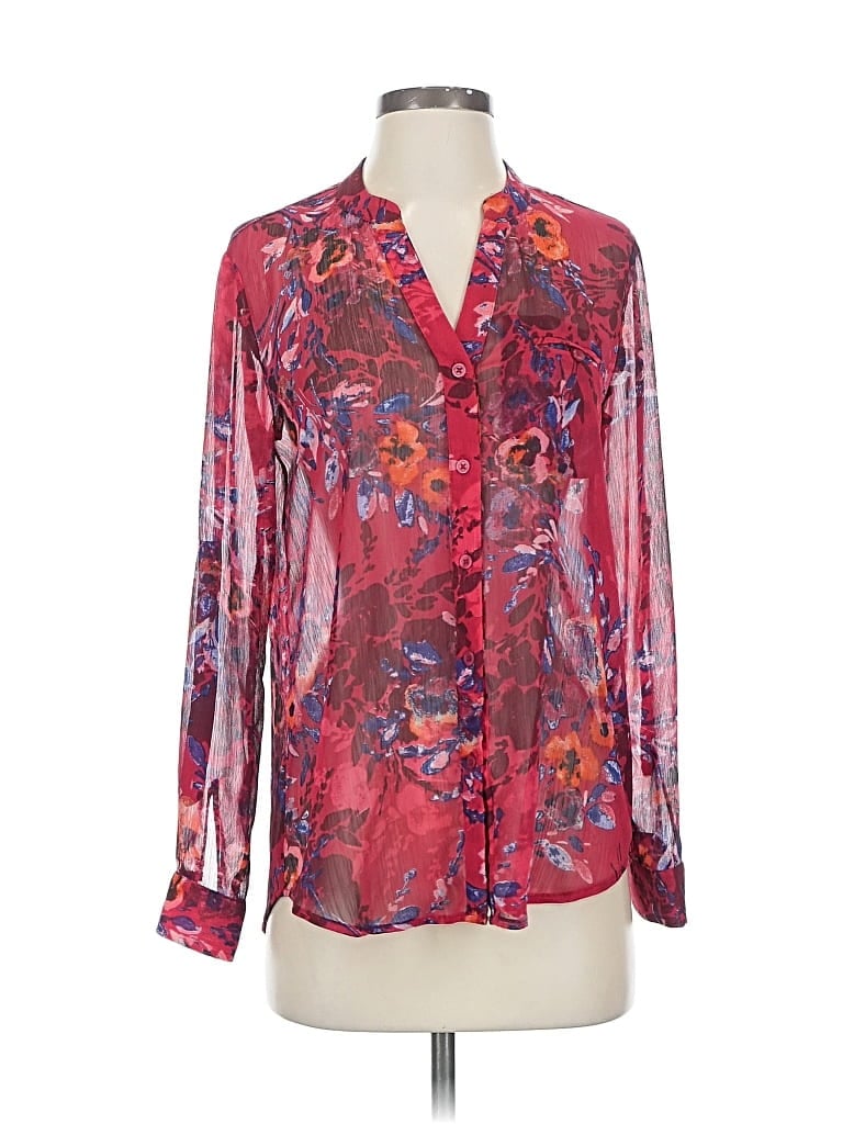 Pre-owned Kut From The Kloth Long Sleeve Blouse In Red