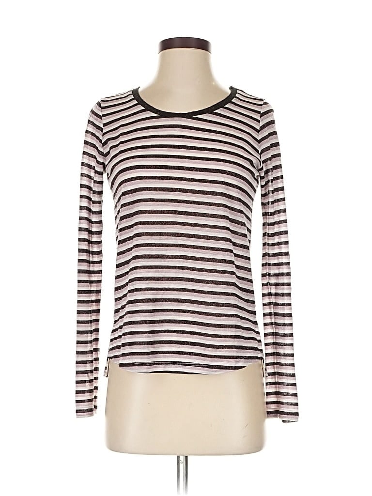 Pre-owned Scotch & Soda Long Sleeve Top Purple Boatneck Tops