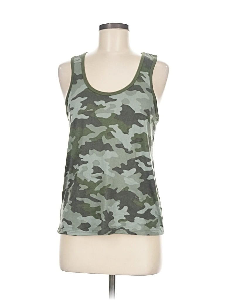 Click to view more detailed imagery on our partner's website Pre-owned Lucky Brand Tank Top Green Halter Neckline Tops