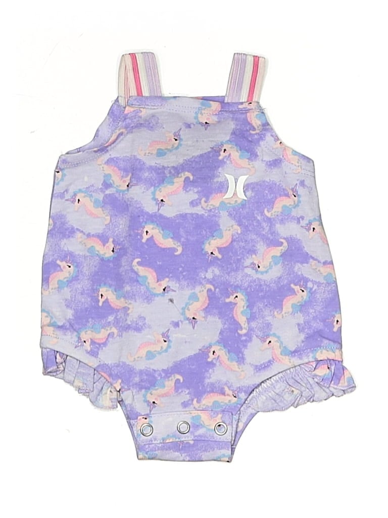 Pre-owned Hurley Babies'  One Piece Swimsuit In Purple