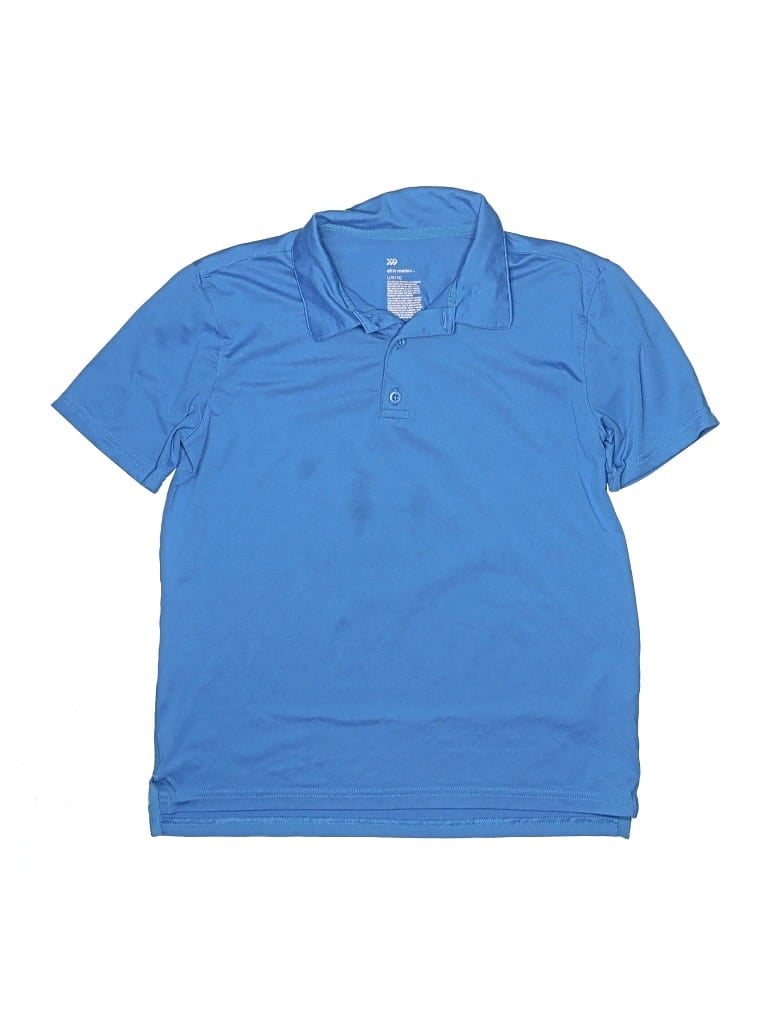 Pre-owned All In Motion Kids' Short Sleeve Polo Shirt In Blue