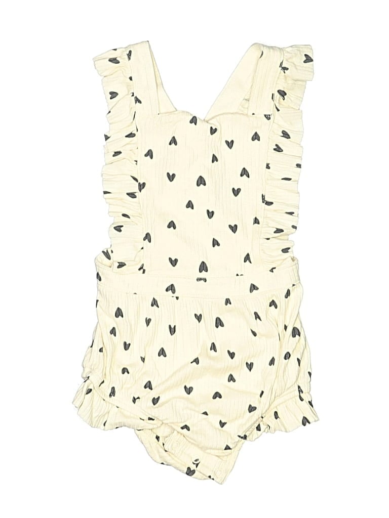 Pre-owned Cat & Jack Kids' Short Sleeve Onesie In White