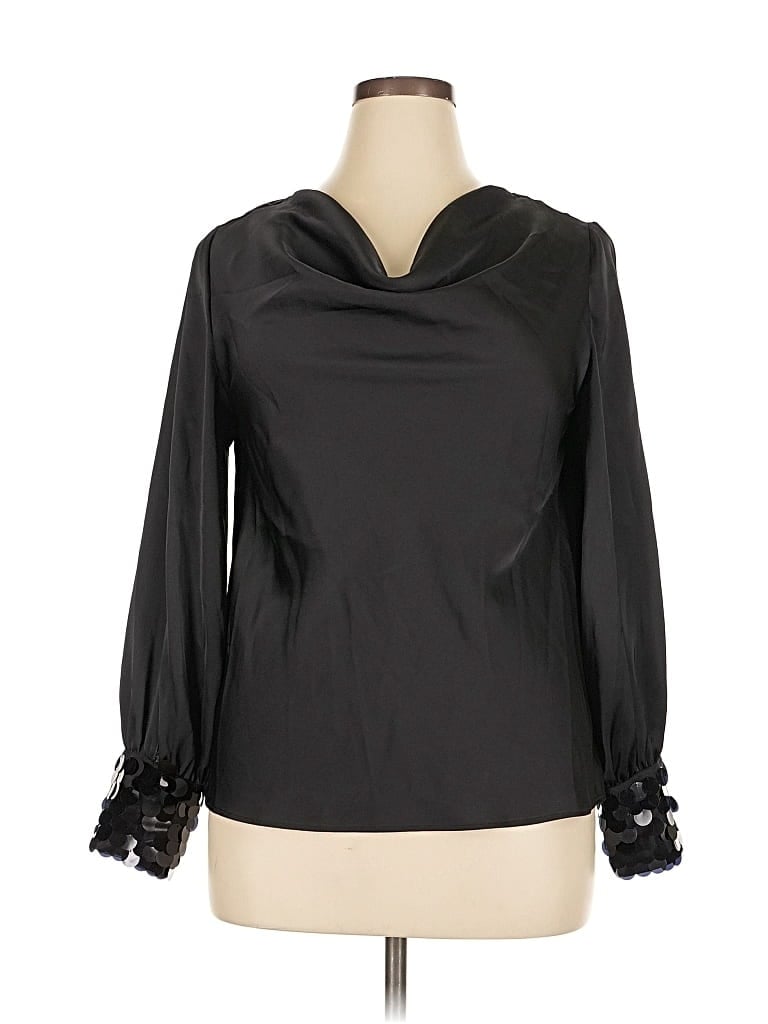 HALOGEN Pre-owned Long Sleeve Blouse In Black