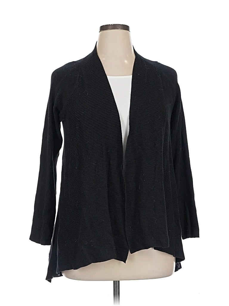 Pre-owned Dana Buchman Cardigan Sweater In Black