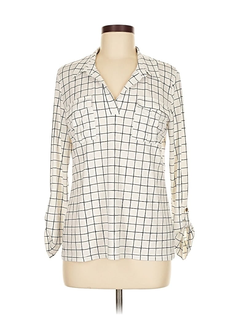 Click to view more detailed imagery on our partner's website Pre-owned Jones New York Long Sleeve Blouse In White