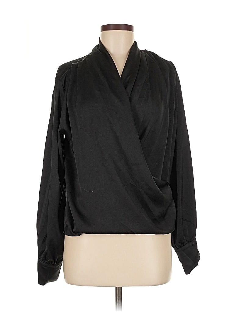 Click to view more detailed imagery on our partner's website Pre-owned She + Sky Long Sleeve Blouse In Black