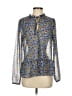 Gap 100% Polyester Blue Long Sleeve Blouse Size S - photo 1